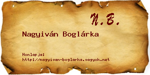 Nagyiván Boglárka névjegykártya