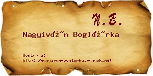 Nagyiván Boglárka névjegykártya